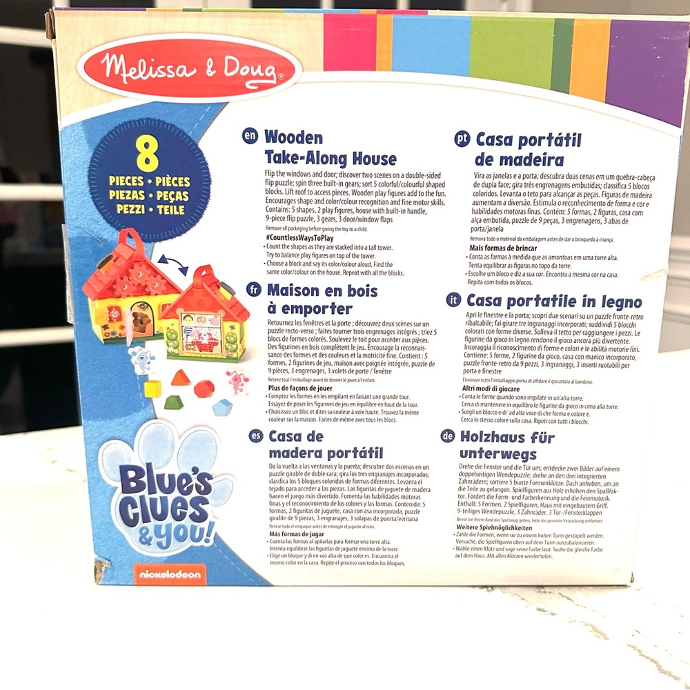 Melissa & Doug Blue's Clues & You! Wooden Take-Along House - Picture 6 of 14